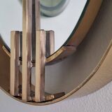 1960s Oval Wall Mirror with Brass Frame by Sant’Ambrogio De Berti
