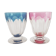Ensemble de 2 verres à liqueur en cristal taillé