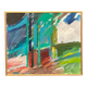 Huile sur toile suédoise – Motif abstrait par Carl Köhler