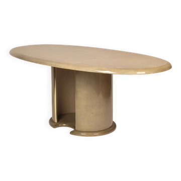 Angelo Mazzola parchment table produced by Ar.Vi Salpol, 1980