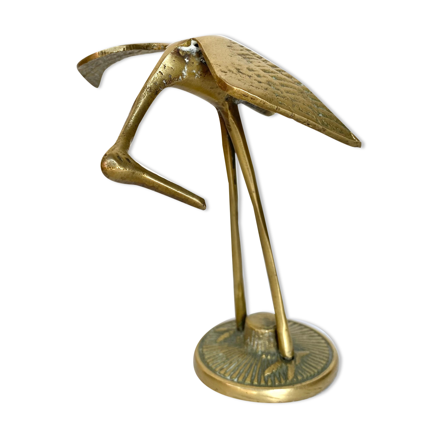 Golden brass bird