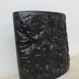 Martin Freyer Rosenthal Bisque Porcelaine Noire Paper Relief Vase Op Art