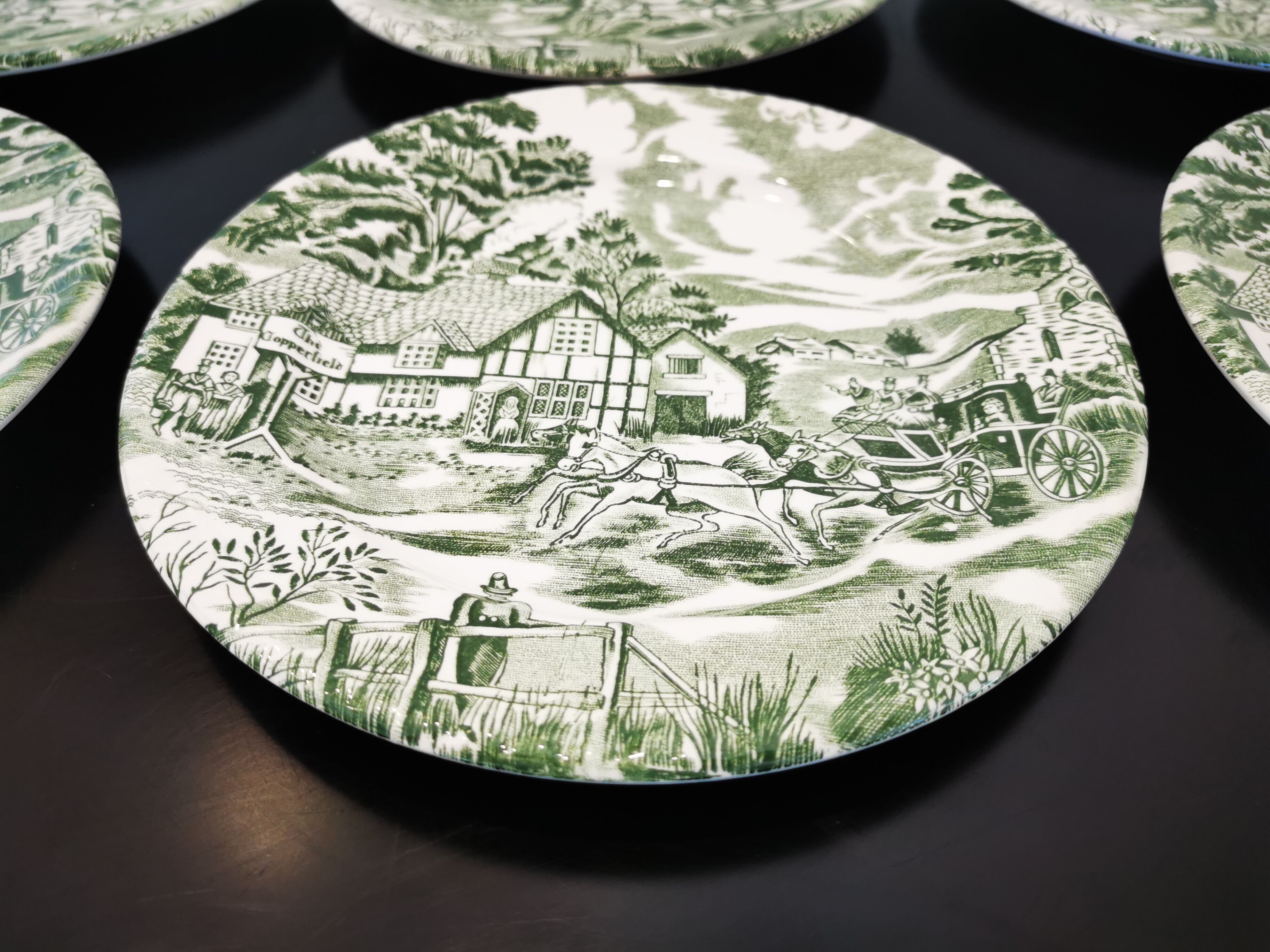 Set of 6 dessert plates English Style Lunéville