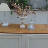 Buffet vintage Beige, plateau chêne.