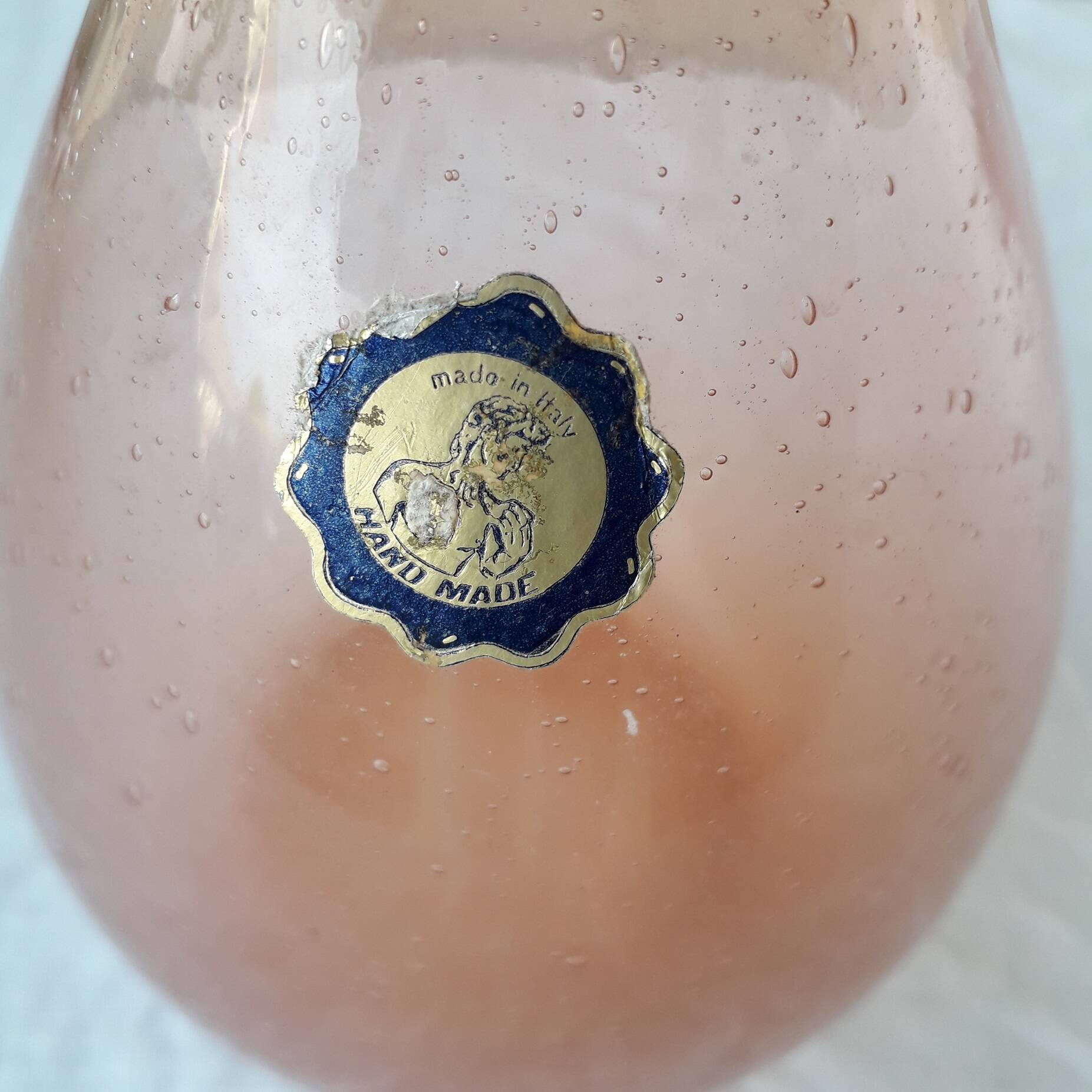Italian bubble glass vase