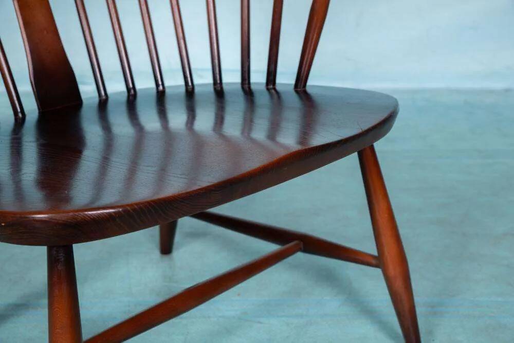 Ercol model 472 fireplace chair from the 1960s in beech.