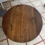 Table à rabats volets rallonges bois ronde ovale 1900
