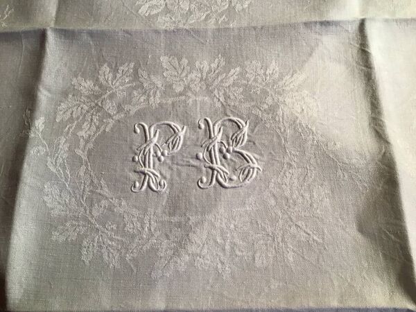 Set de 6 serviettes de chasse 19eme marquées « PB »