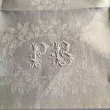 Set of 6 19th century hunting napkins marked “PB”