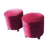 Pair of vintage pouf