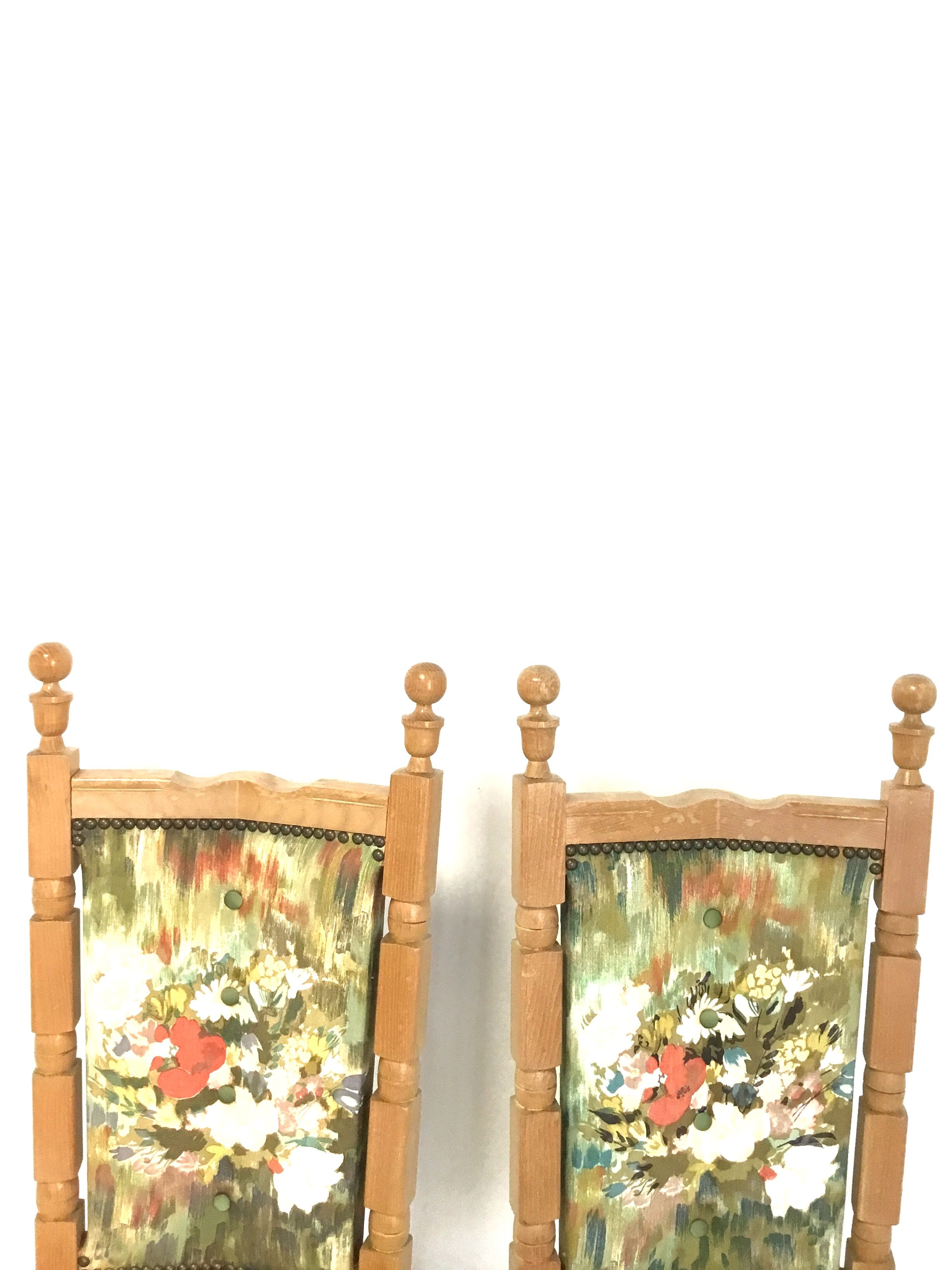 Paire de chaises de cheminée années 40