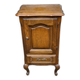 Table de chevet Louis XV en chêne 1970