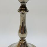 Bougeoir ancien en métal argenté