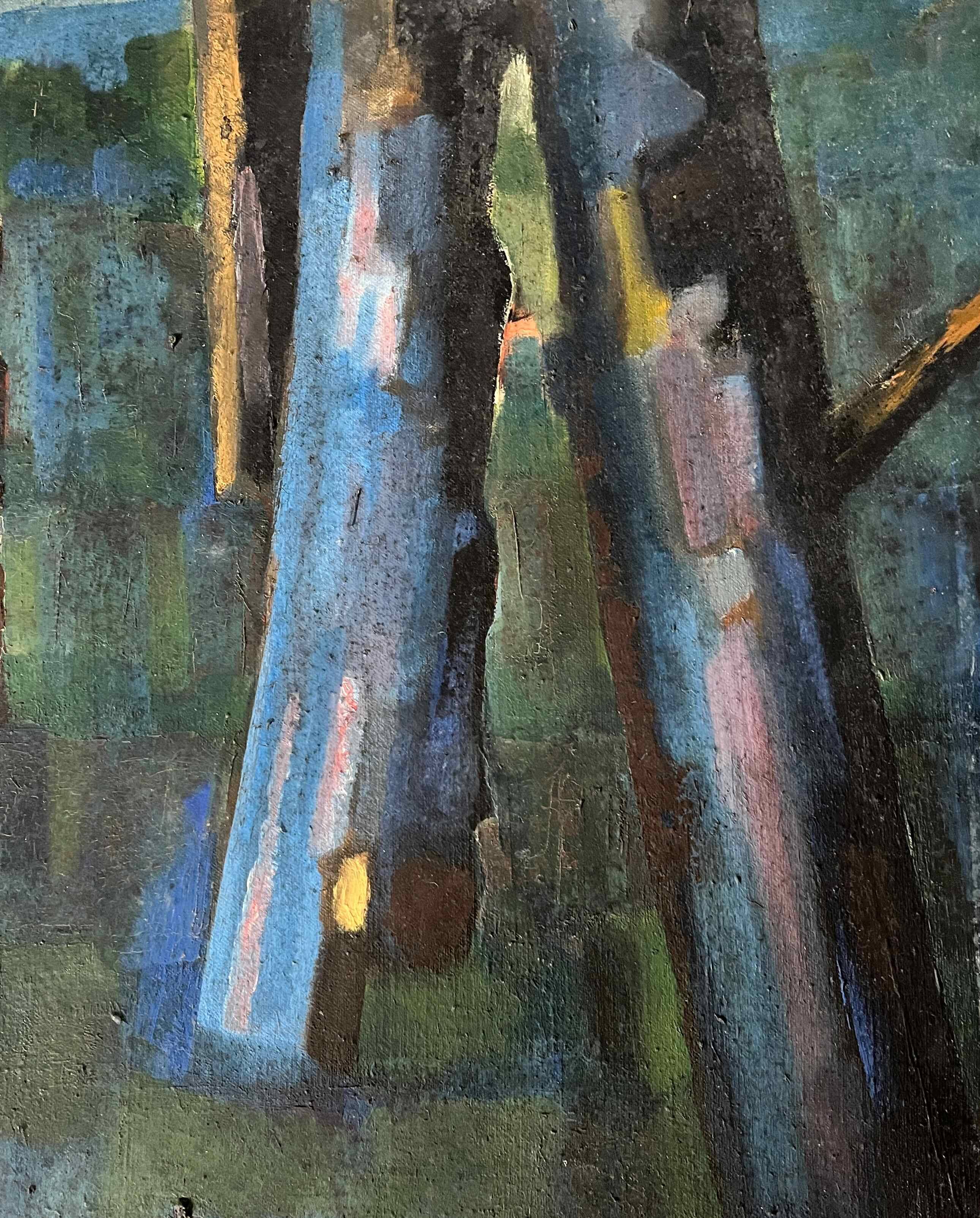 HST 1956 painting "The Forest" Guy Feinstein (1929-2008) Narrative figuration