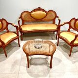 Louis XVI living room, four fluted and molded rooms