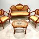 Louis XVI living room, four fluted and molded rooms