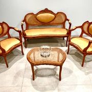 Salon Louis XVI, quatre pièces cannelé et mouluré