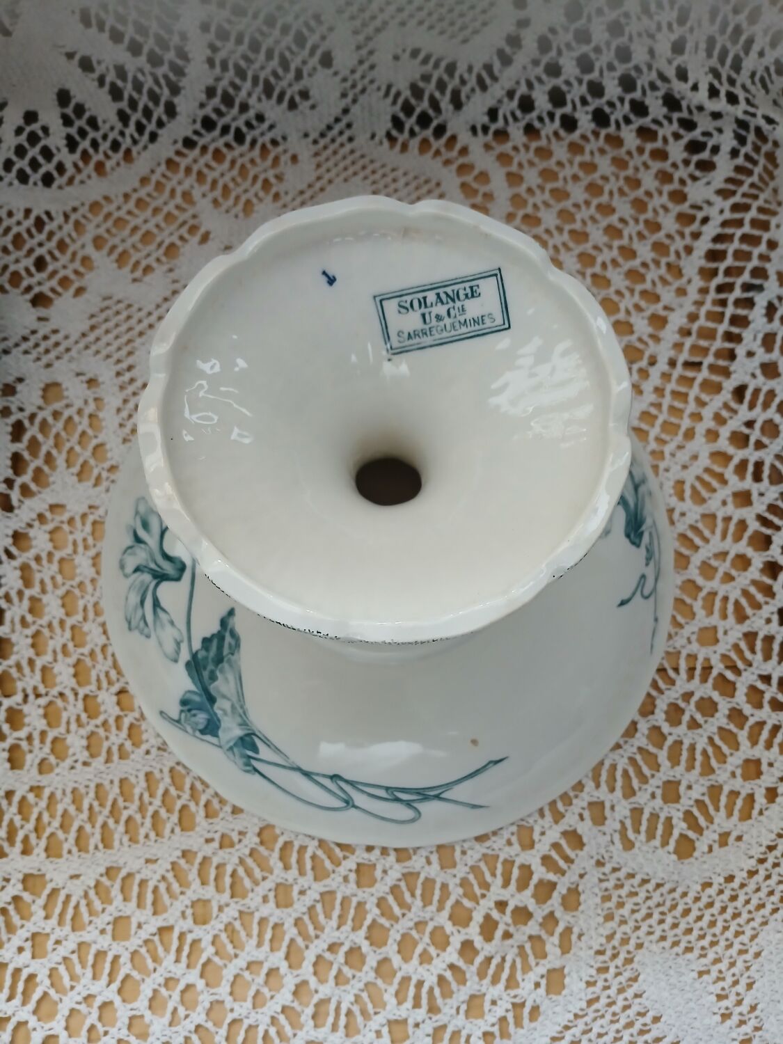 2 antique ironstone compote dishes