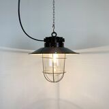 Industrial factory hanging lamp, 1960s