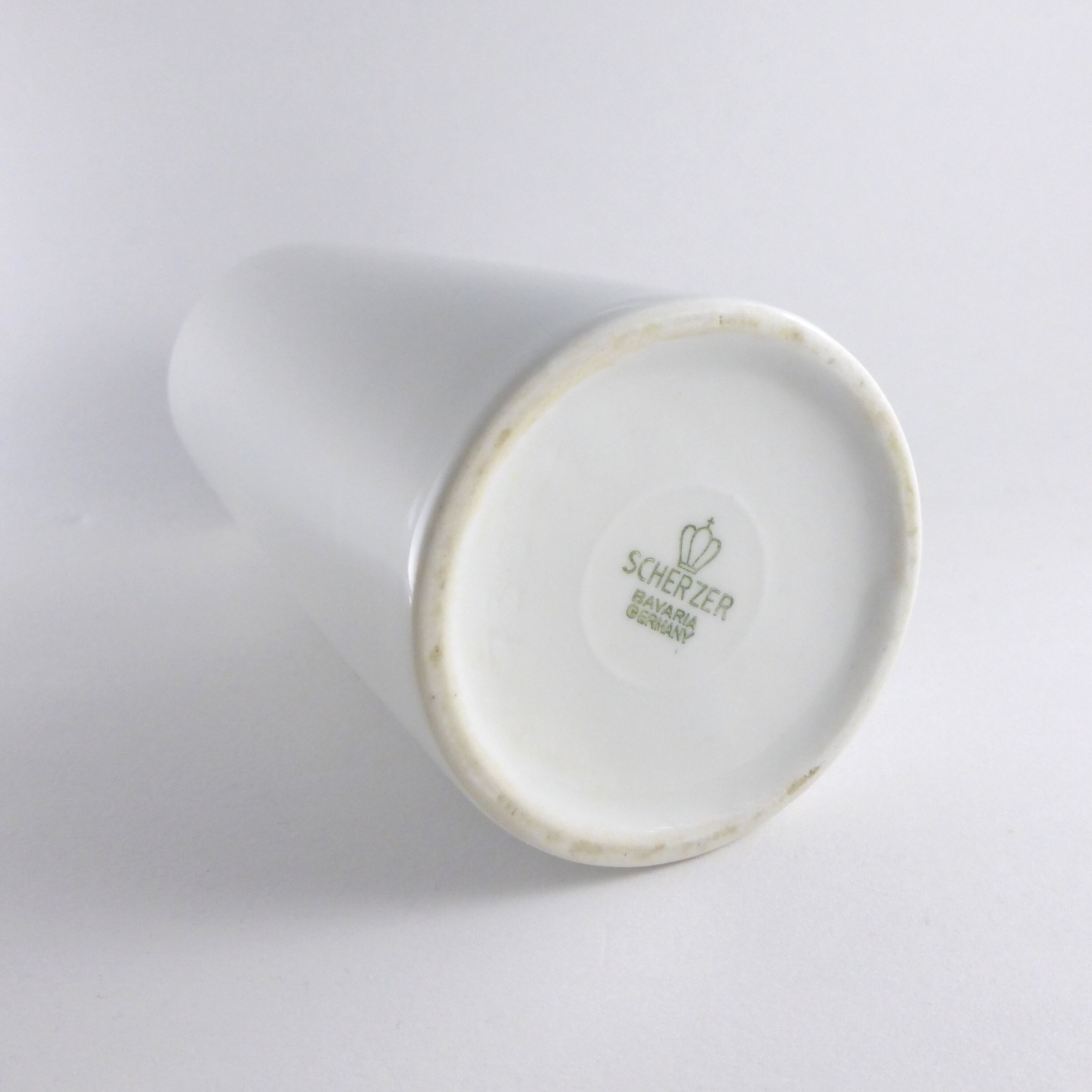 Cylindrical vase Scherzer 1970's German porcelain