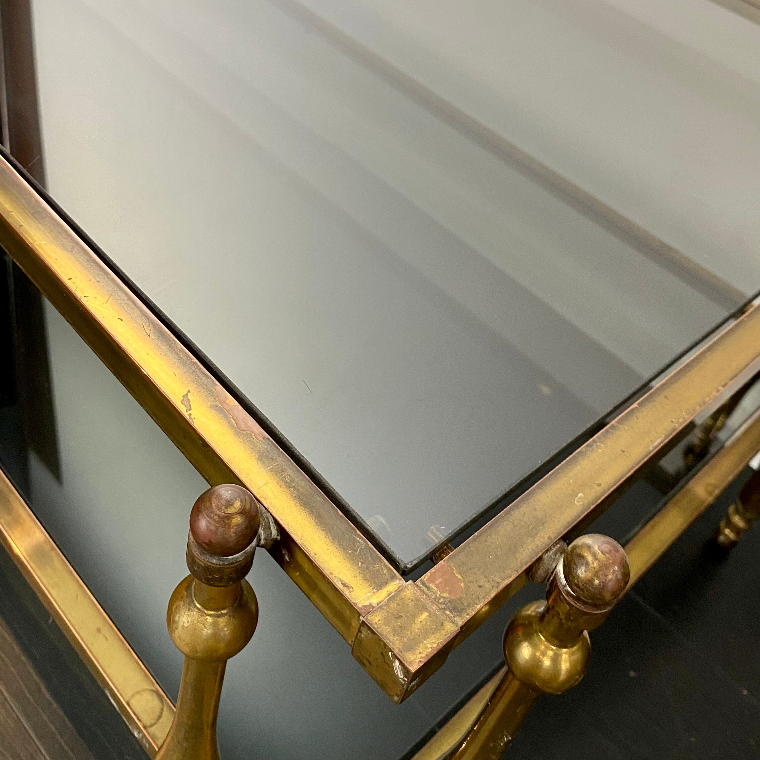 Golden brass coffee table