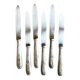 6 Art Deco knives in silver metal