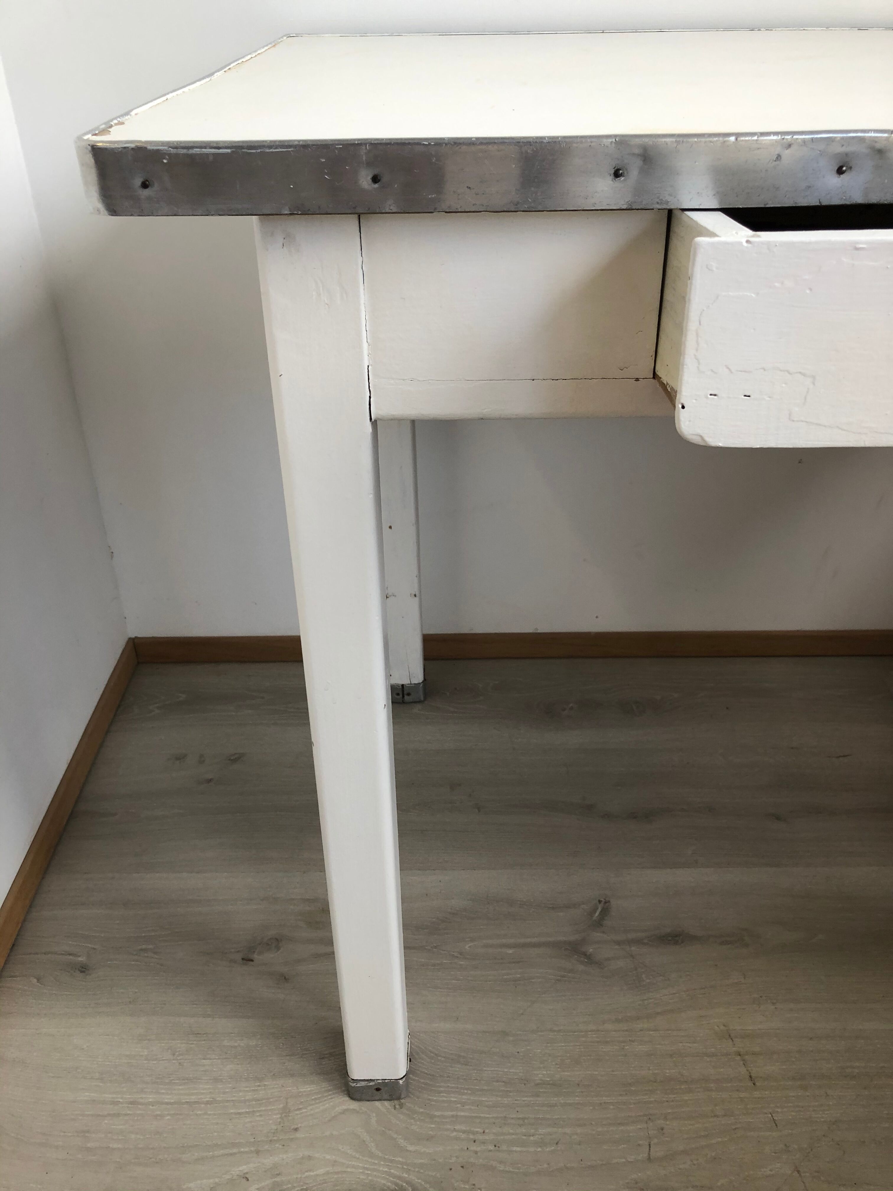 1950 wooden and zinc kitchen table