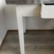Table de cuisine 1950 en bois et zinc