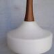 Louis Kalff pendant lamp ep 1960 Scandinavian glass and teak