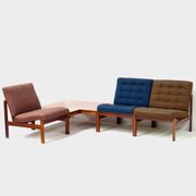 France and Son rosewood lounge chair element sofa set by Ole Gjerløv Knudsen & Torben Lind, 1960s