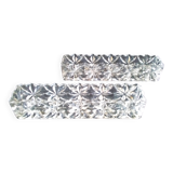 2 molded crystal centerpiece planters