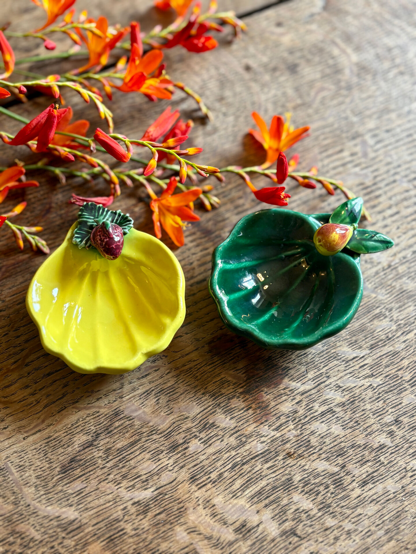 Lot de 2 coupelles vintage en barbotine