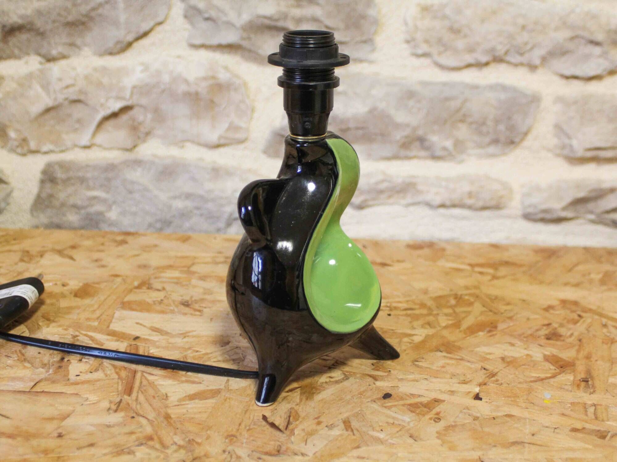 Lampe de chevet en céramique émaillé