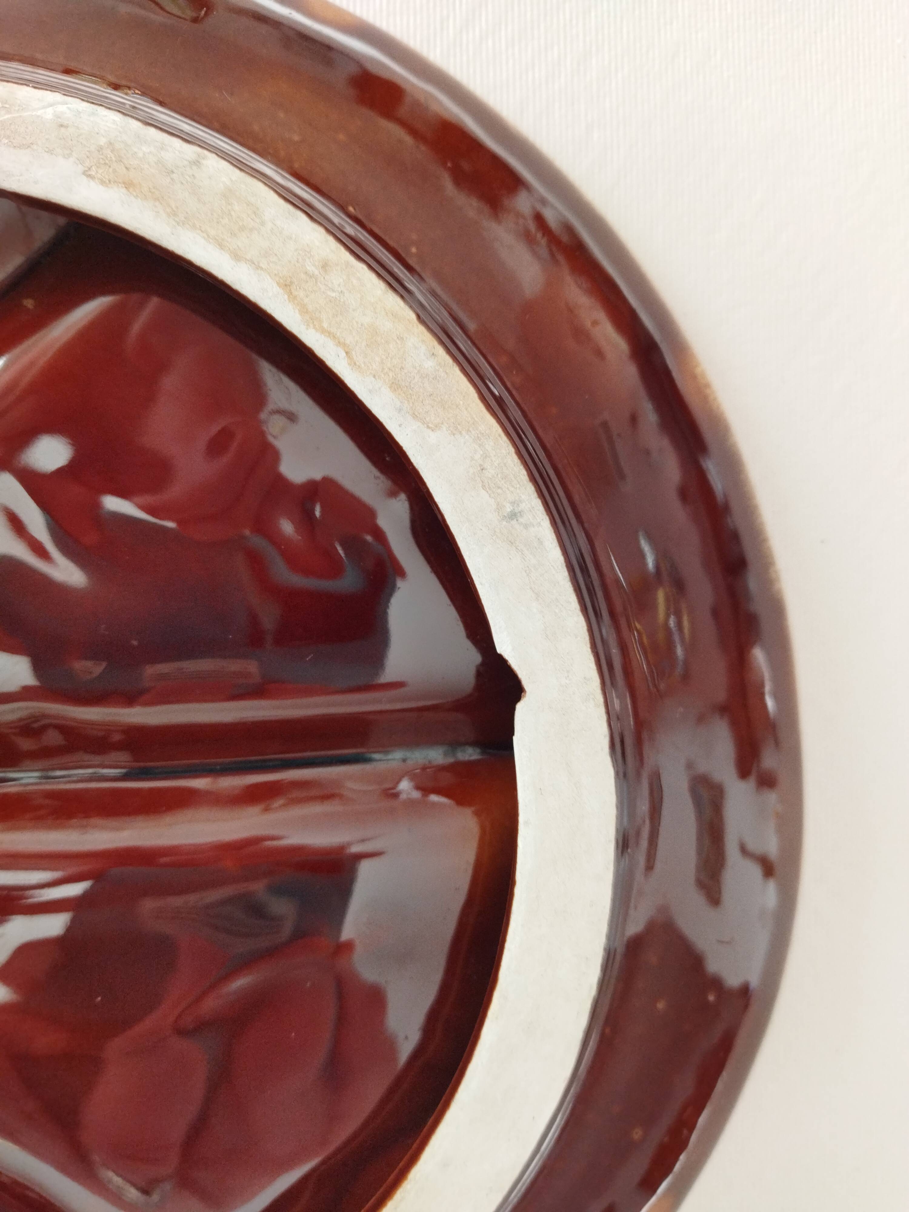 Compartmentalized plate Dema Ceram Vallauris