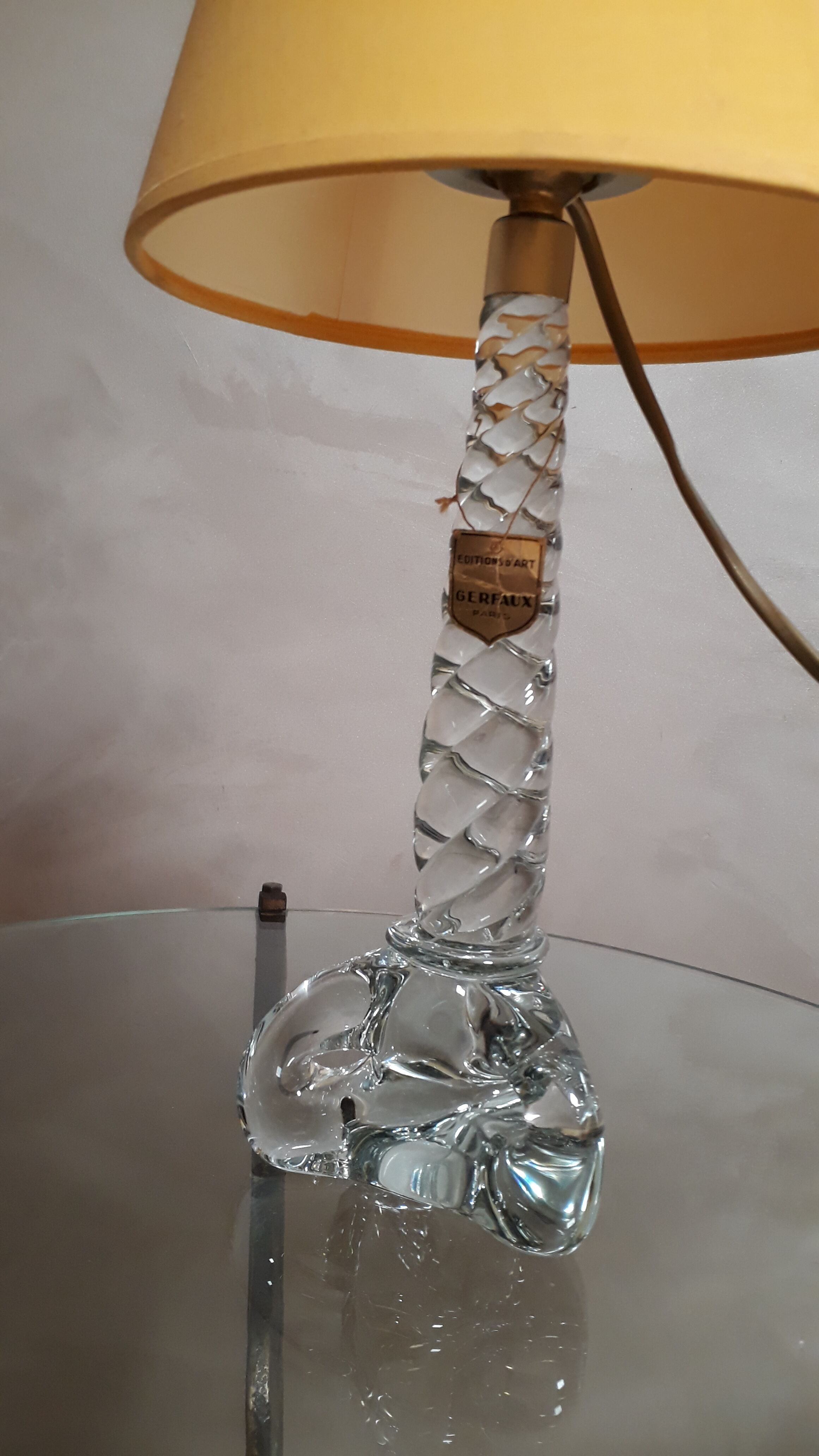 Crystal lamp blown glass