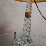 Lampe cristal verre soufflé et étiré Verrerie Paris