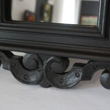 Mirror Louis XIII black wood 38 X 60