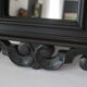 Miroir Louis XIII bois noir 38 X 60