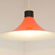 Mid-century Orange Lacquered Metal Pendant,circa 1980's.
