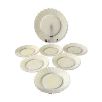 Ivory petal dessert service 70s