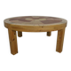 Large pine and ceramic coffee table by Lisbeth Sallingboe for Sallingboe, Denmark, 1970s.
