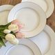 6 flat plates in cottage porcelain