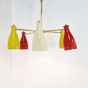 Mid century coloured chandelier, 1950s