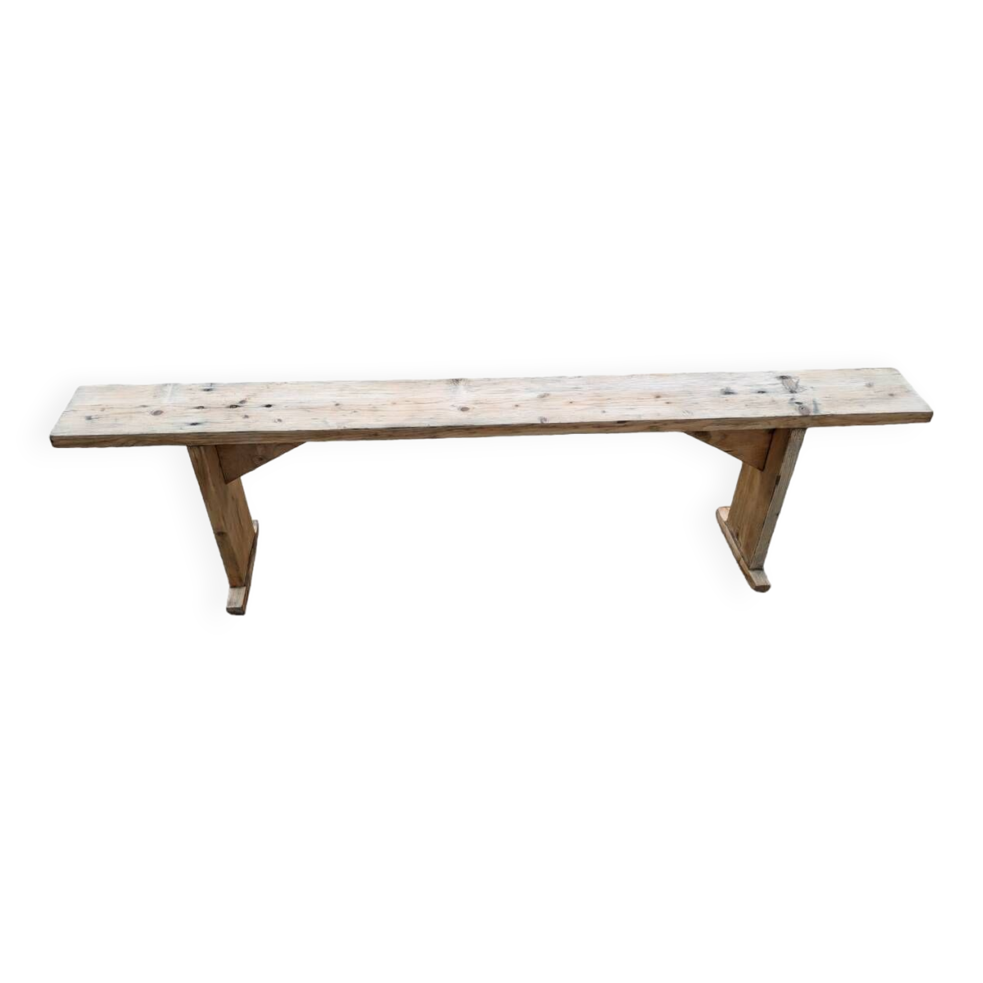 Old restored pine bench