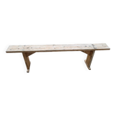 Ancien banc en pin restauré