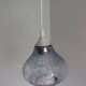 Blue glass tulip pendant light