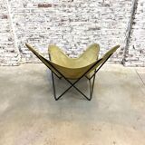 Fauteuil papillon en peau