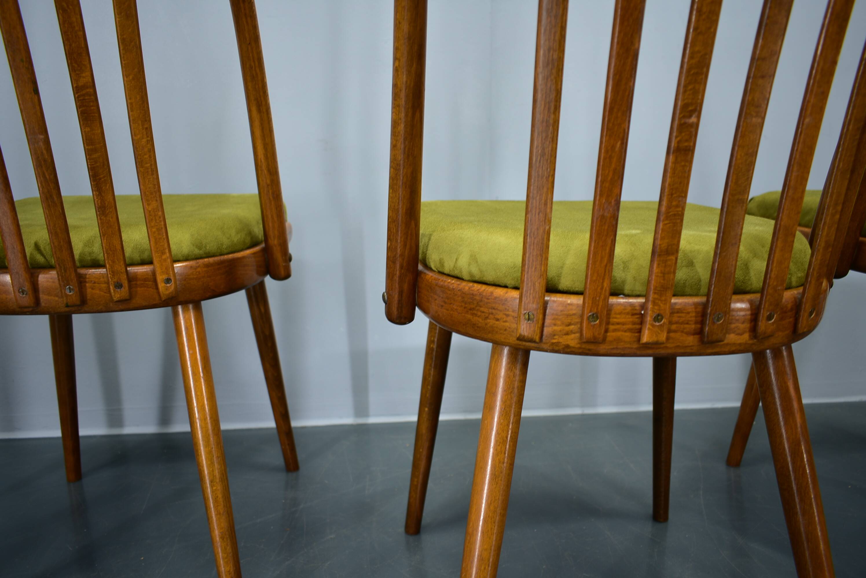 1960s Antonin Suman beech dining chairs, set of 4