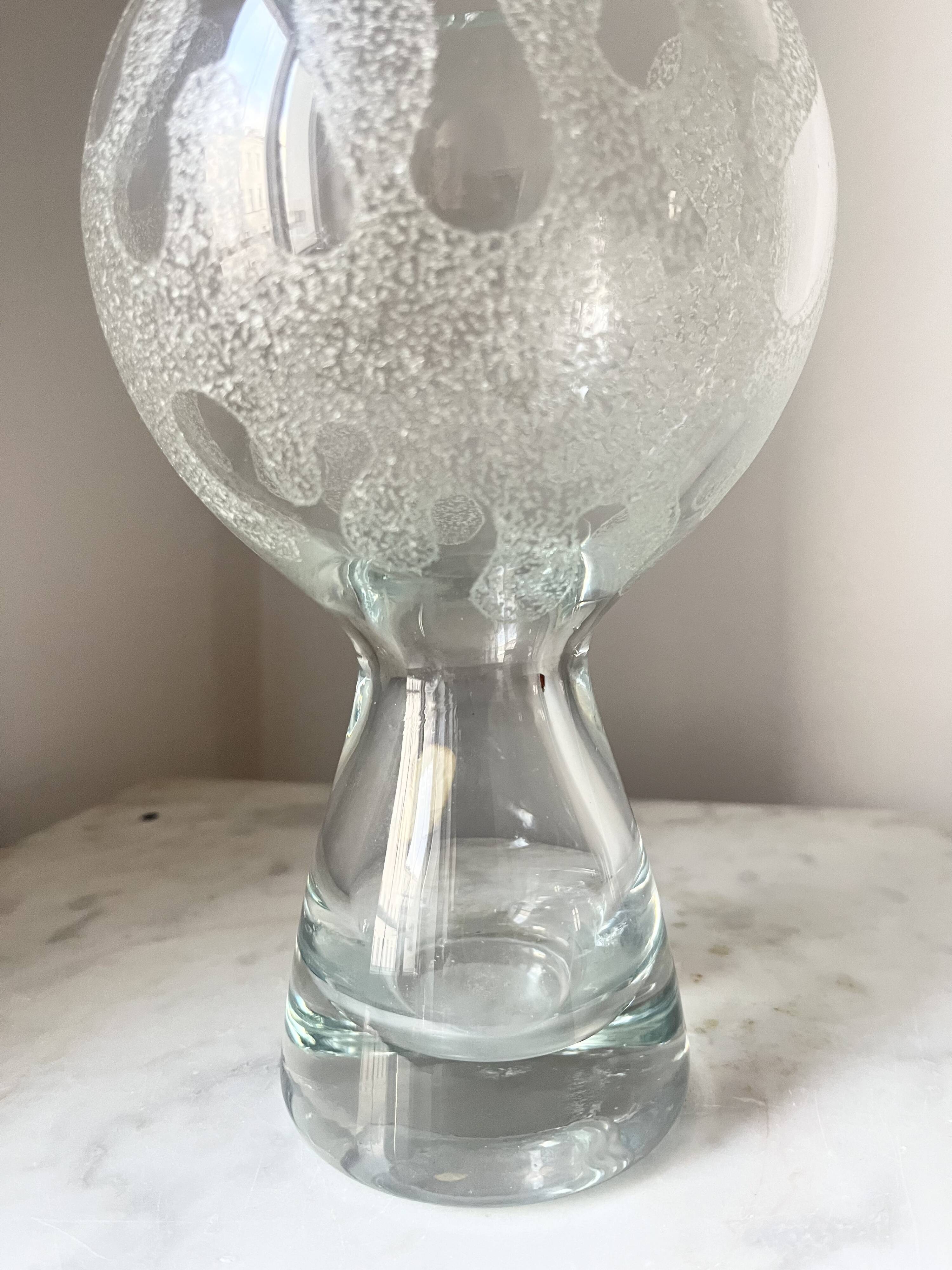 Vintage Art Glass Vase by Marita Voigt for Ilmenau, DDR East Germany