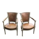 Pair of convertible armchairs